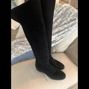 Fatte a Mano Women’s Suede High Boots, natural fur